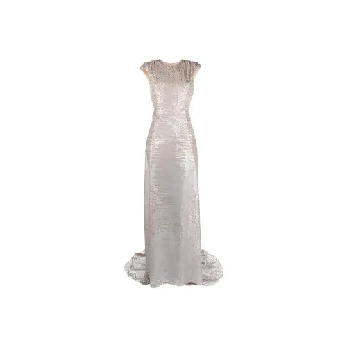 ROCHAS Silver Женские Короткие Платья с Рукавами