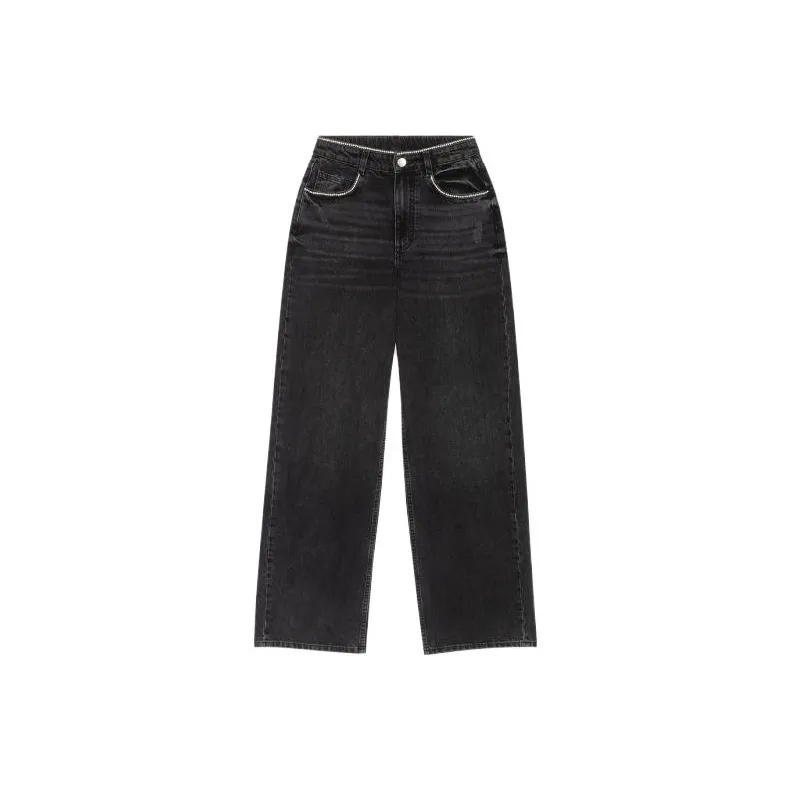 Maje Rhinestone-embellished Wide-leg Jeans