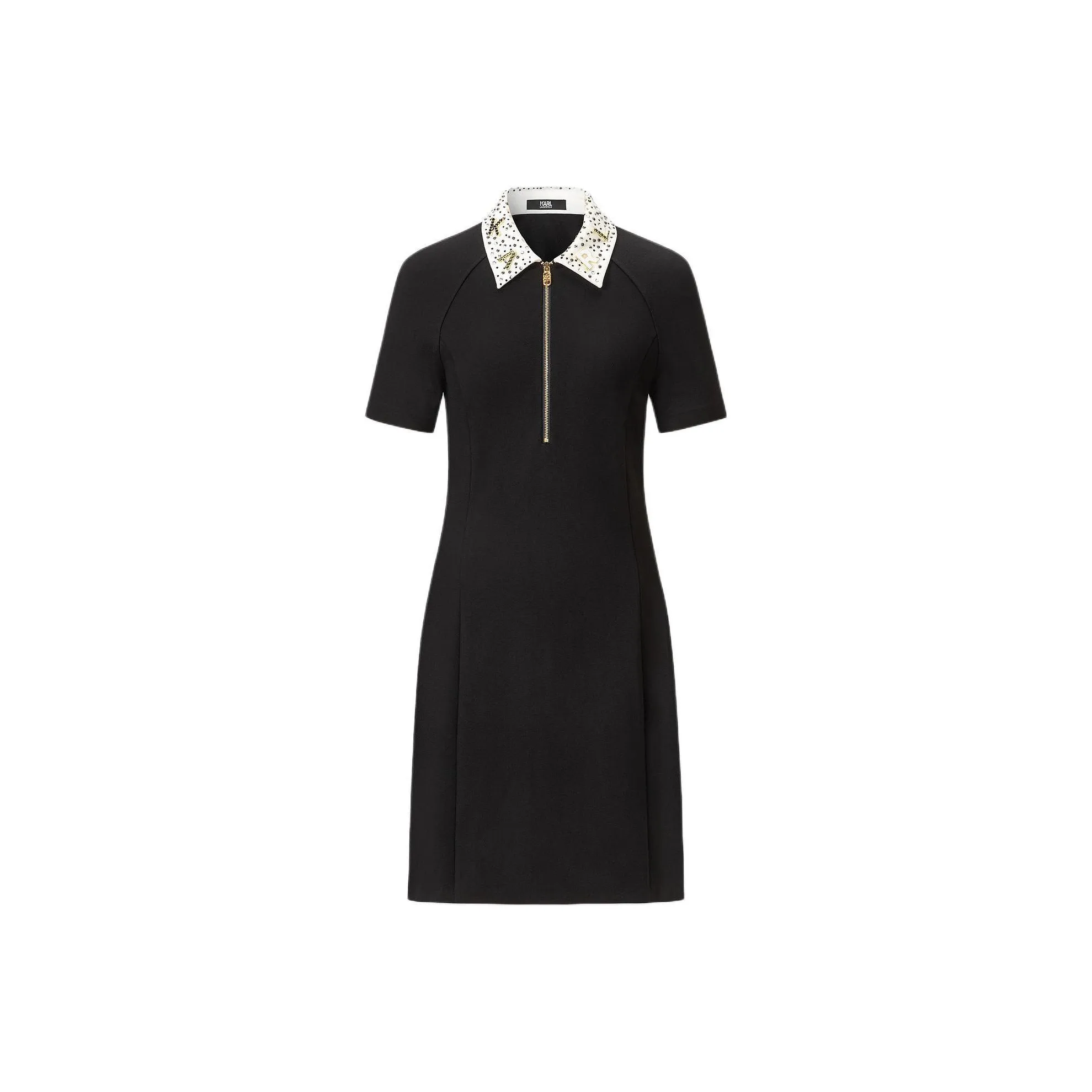 KARL LAGERFELD Короткий рукав Платье Женское Черное