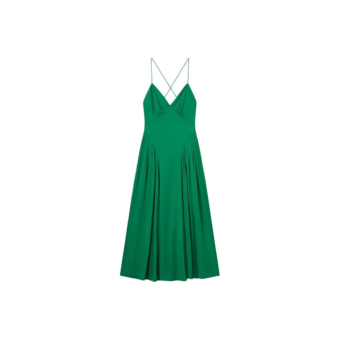 Self portrait Lace up Pleated Maxi Dress