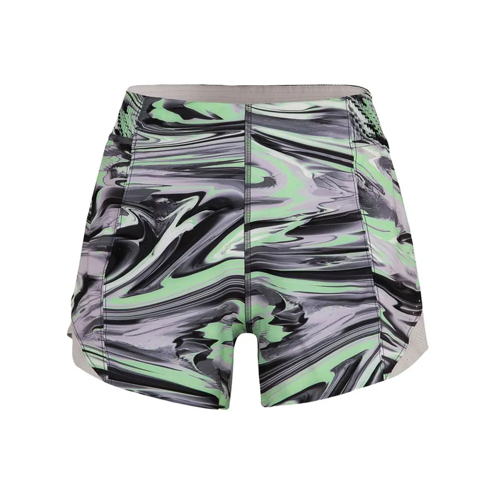 Lululemon Hotty Hot Series Sports Shorts Women's Drawing Sliding Twisted Multicolor/Silver White