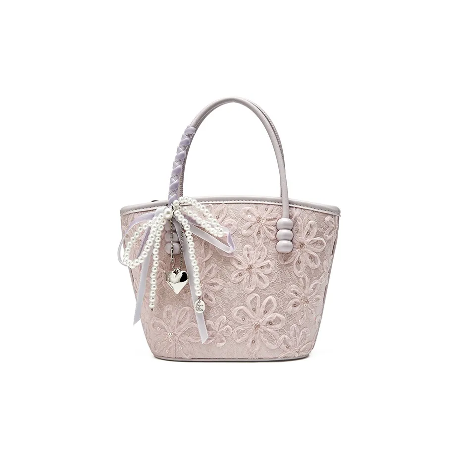 JOSINY Ткань Одно Плечо Сумка Женская Светло-Фиолетовая Экрю