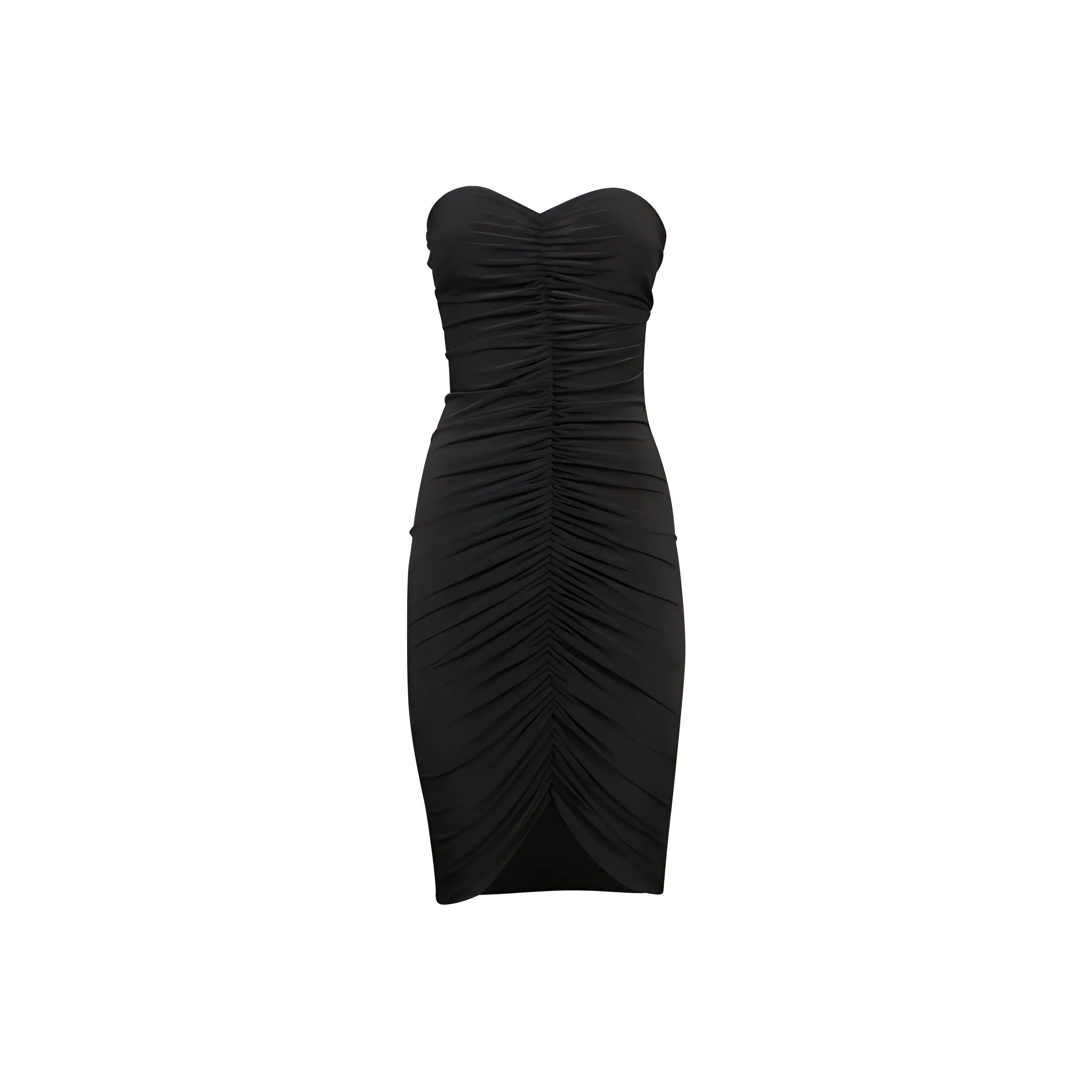 NORMA KAMALI Strapless Shirred Dress