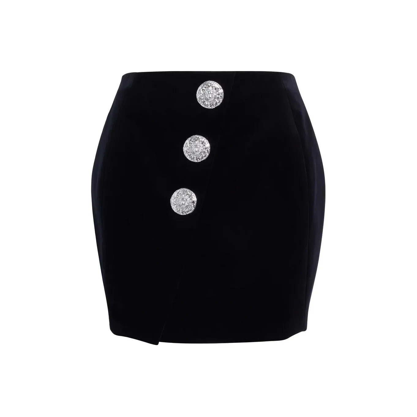 BALMAIN Buttoned High Waisted Mini Skirt