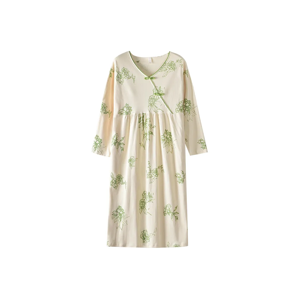 Lan Miao Long Sleeved Dress Women's Emerald Green