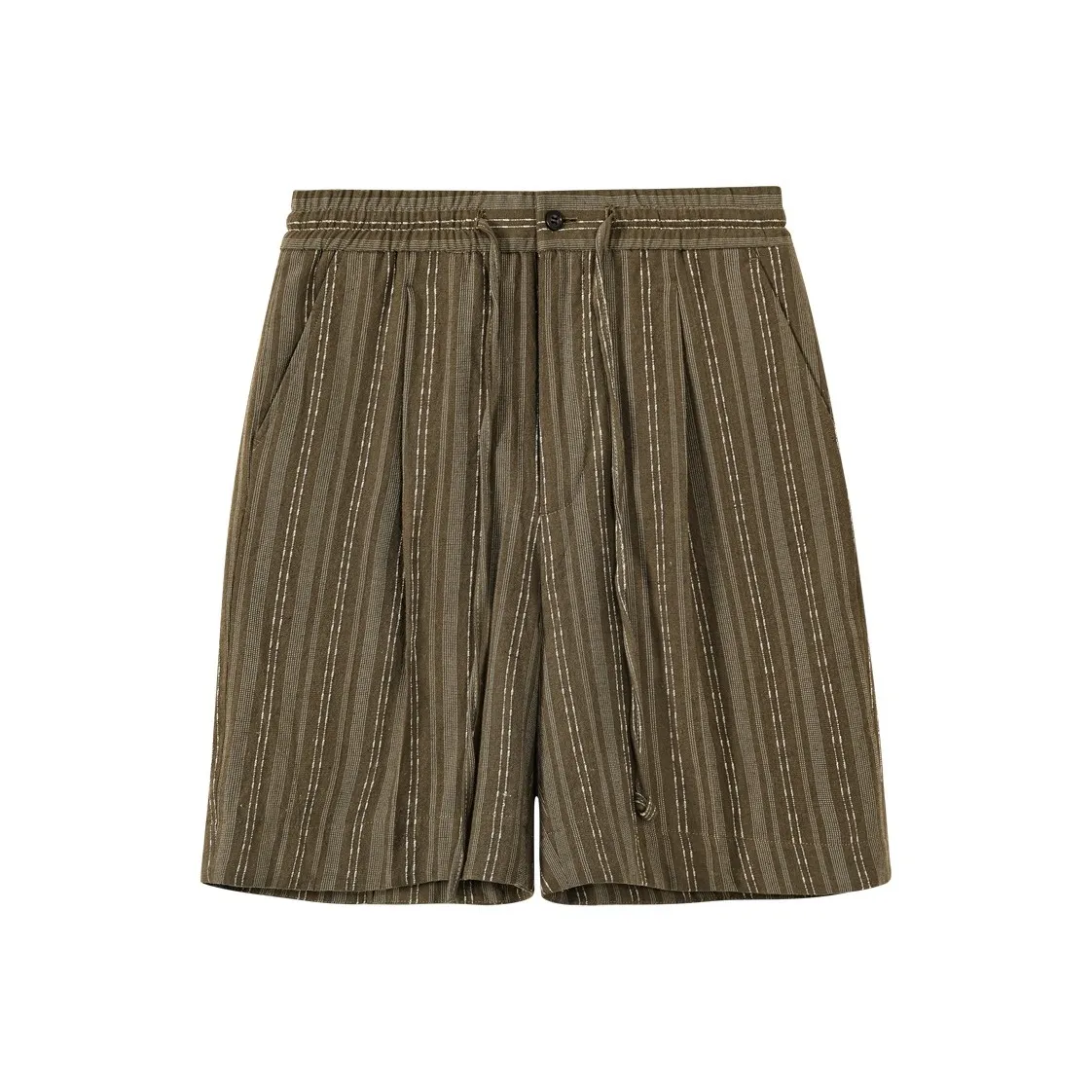 CULTUM Повседневные шорты Мужские Лен Зеленый