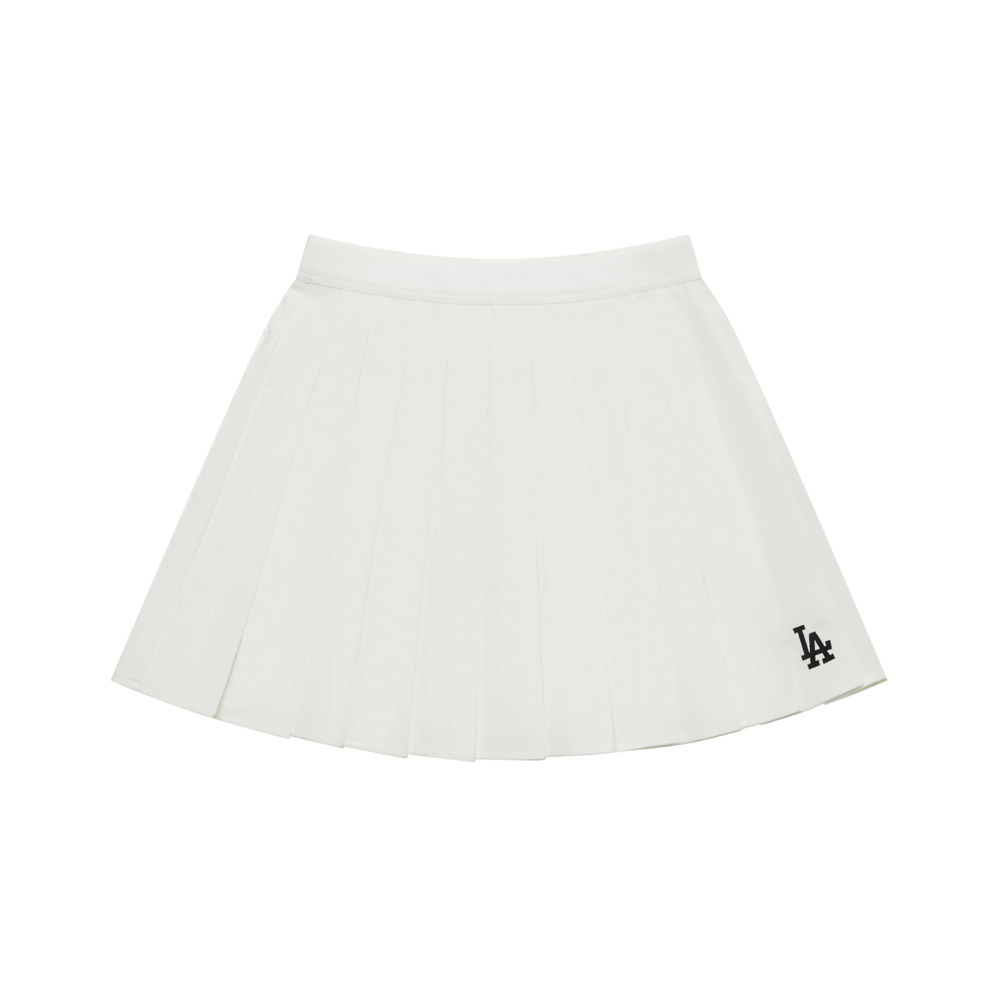 MLB Preppy Style Collection Los Angeles Dodgers SS24 Casual Short Skirts Women's Cream
