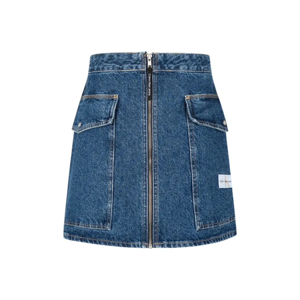 Calvin Klein Джинсовый синий Женские Джинсовые Короткие Юбки