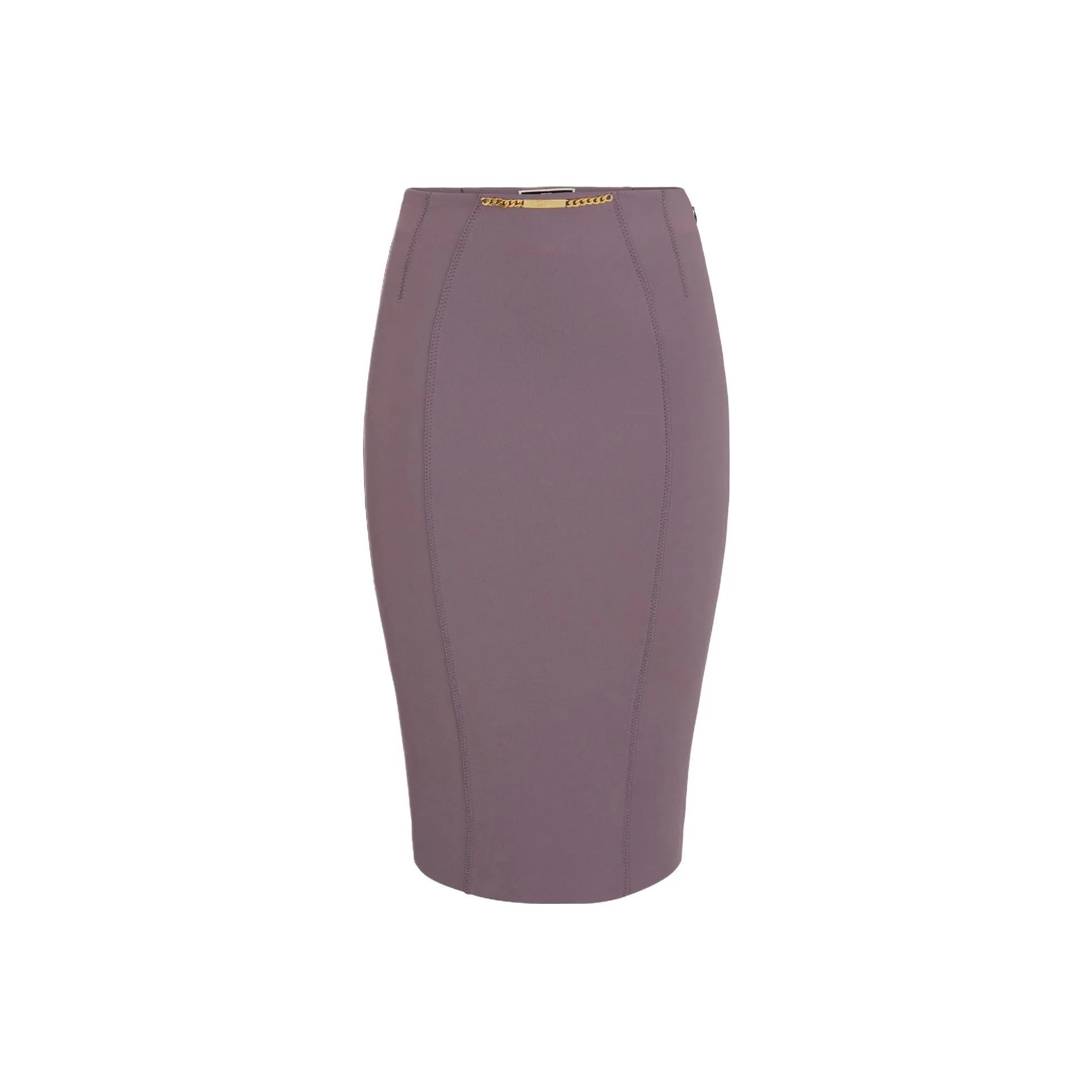 Elisabetta Franchi High Waist Chain Detailed Pencil Skirt