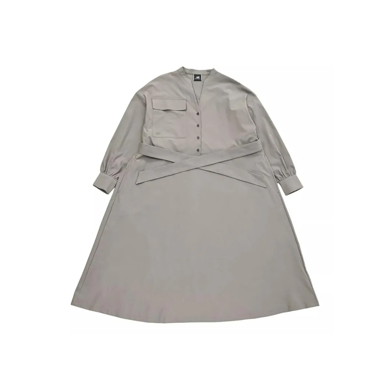 New Balance MET24 Рубашка Платье Длинное с рукавами Платье Женское Серое