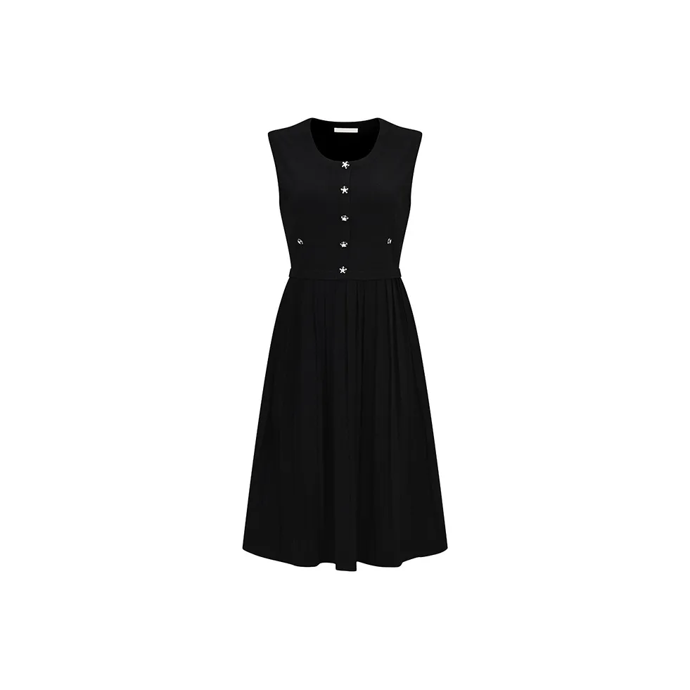 RARE Без рукавов Платье Женское Черное