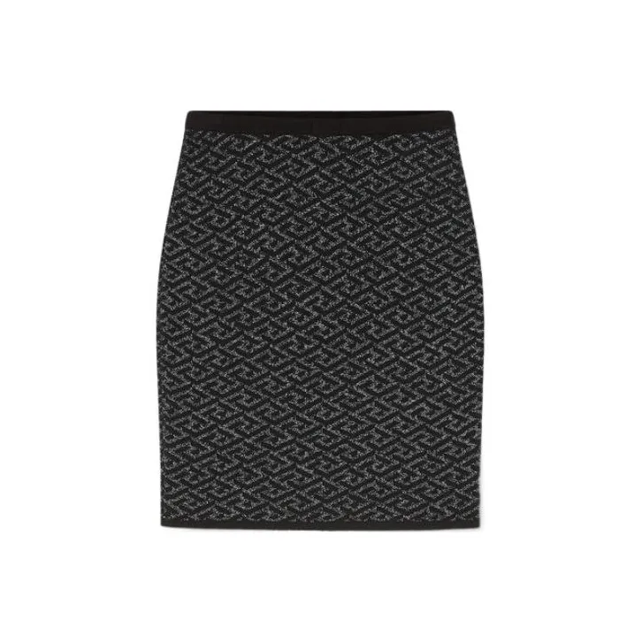 VERSACE SS23 Holiday Повседневные короткие юбки Женские Черный