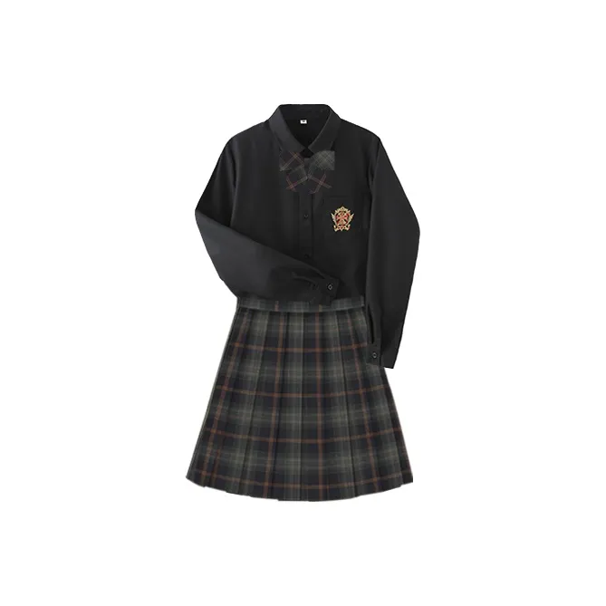 Dulading Плиссированная юбка UNIFORM Комплект Женский Оливково-коричневый