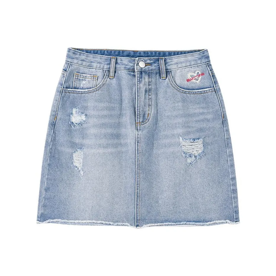 B.Duck Джинсовые короткие юбки Женские Джинсовый синий