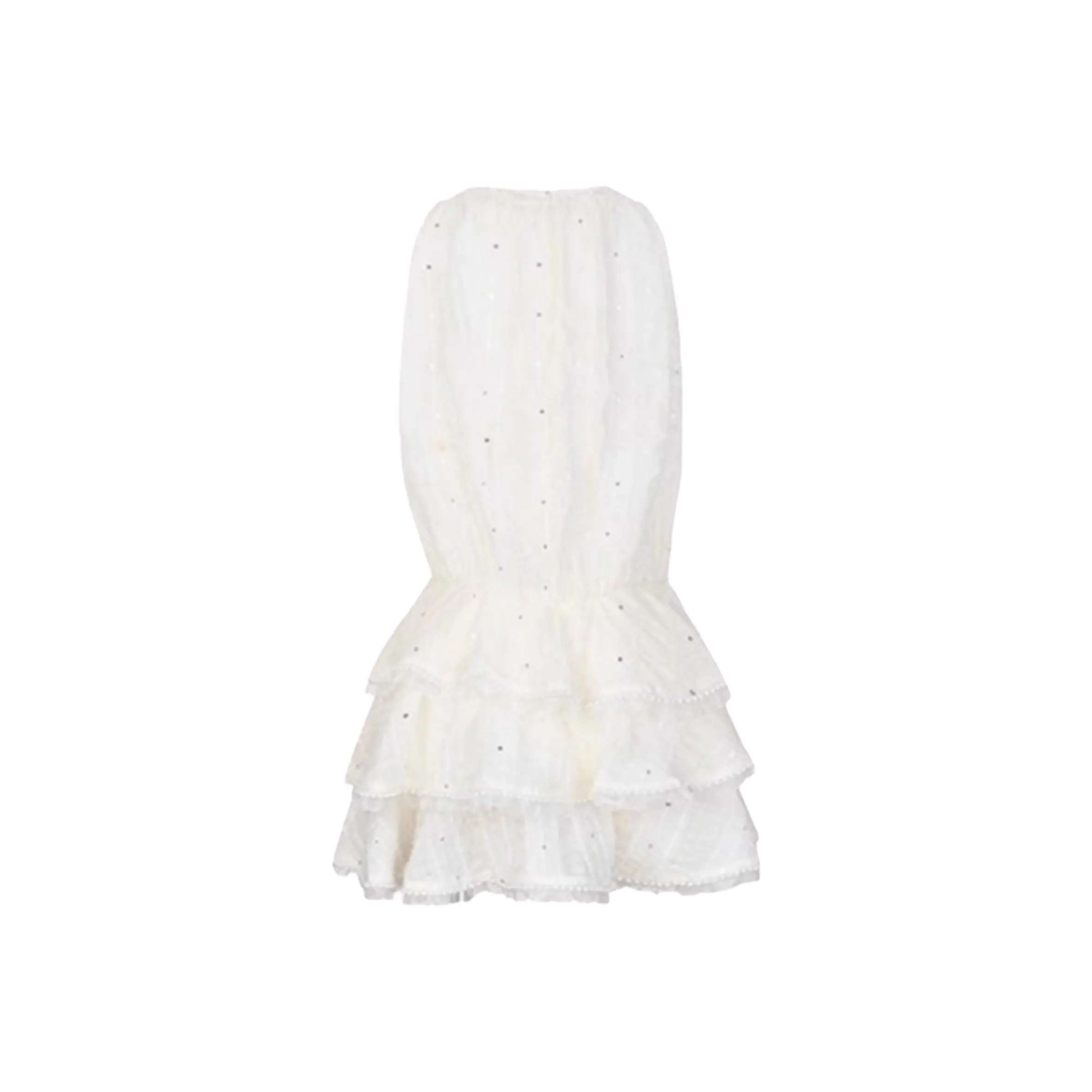 OSQ Без рукавов Платье Женское Белое