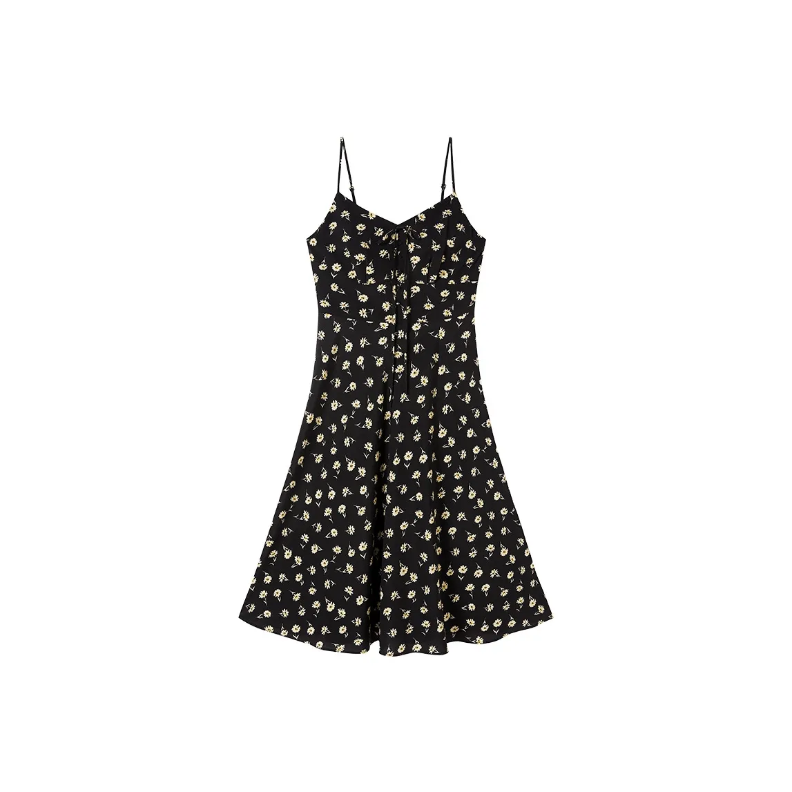 XIANGYING Slip Платье Женское Черный Цветок