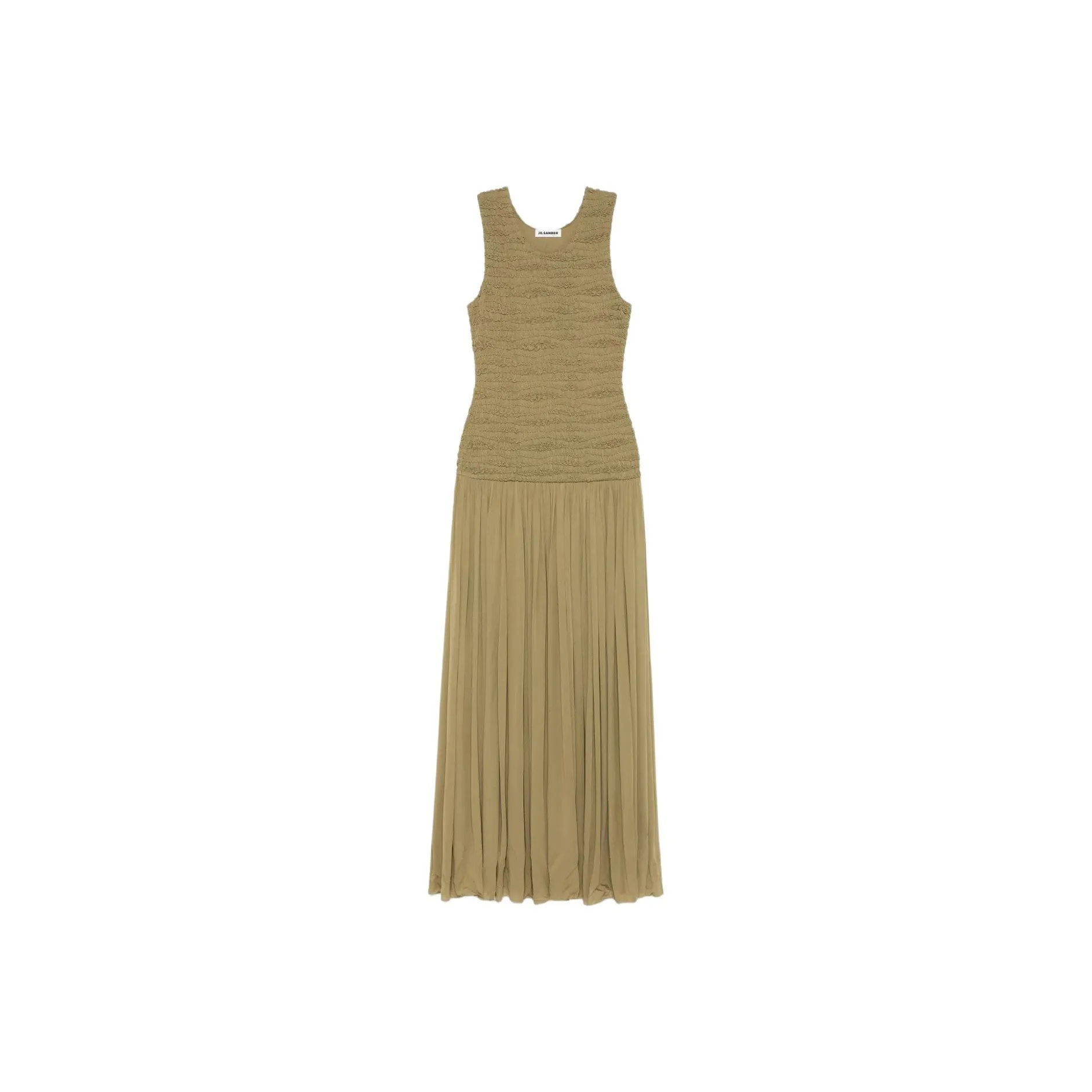 JIL SANDER Crepe Sleeveless Maxi Dress