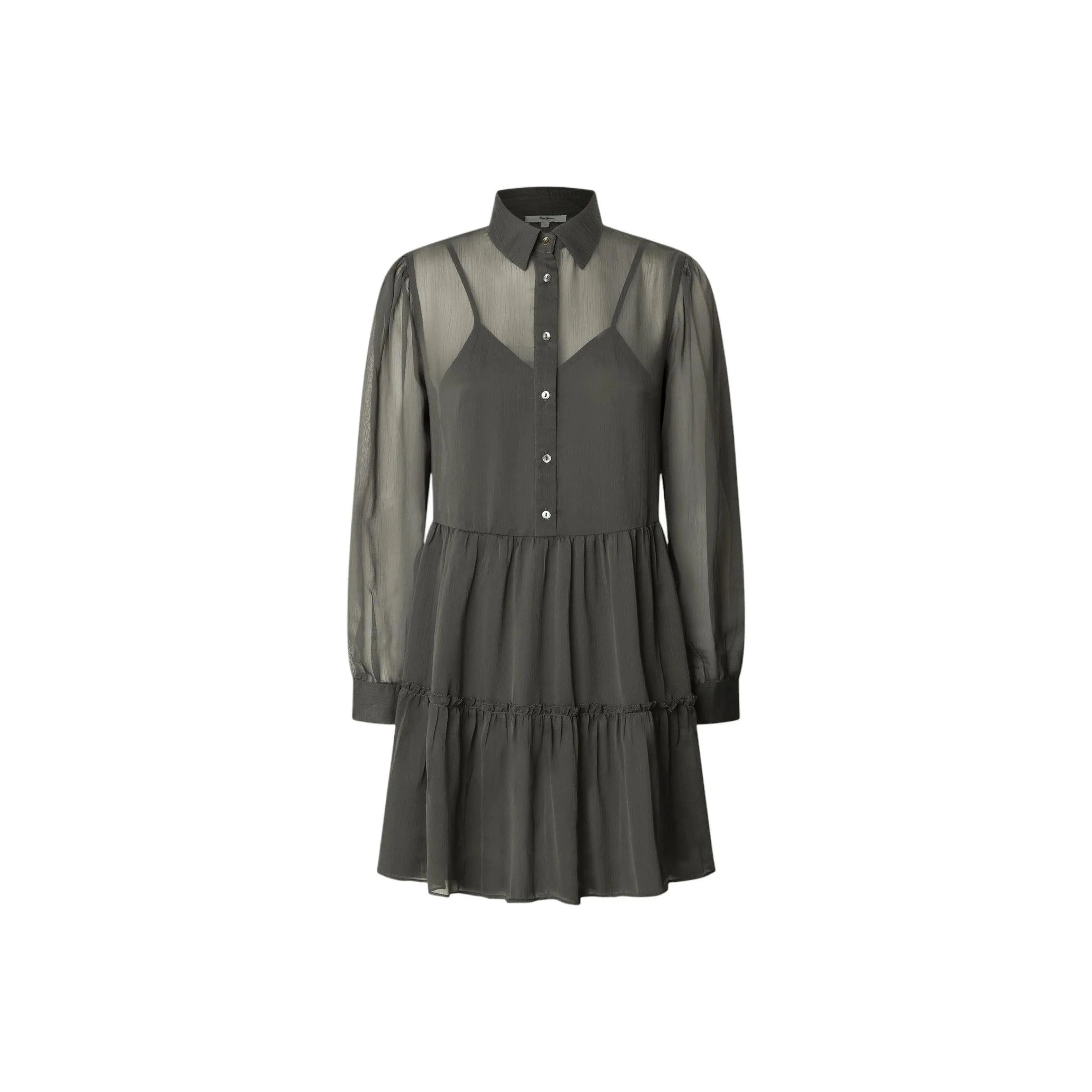 Pepe Jeans Long Sleeved Dress Women's Green
