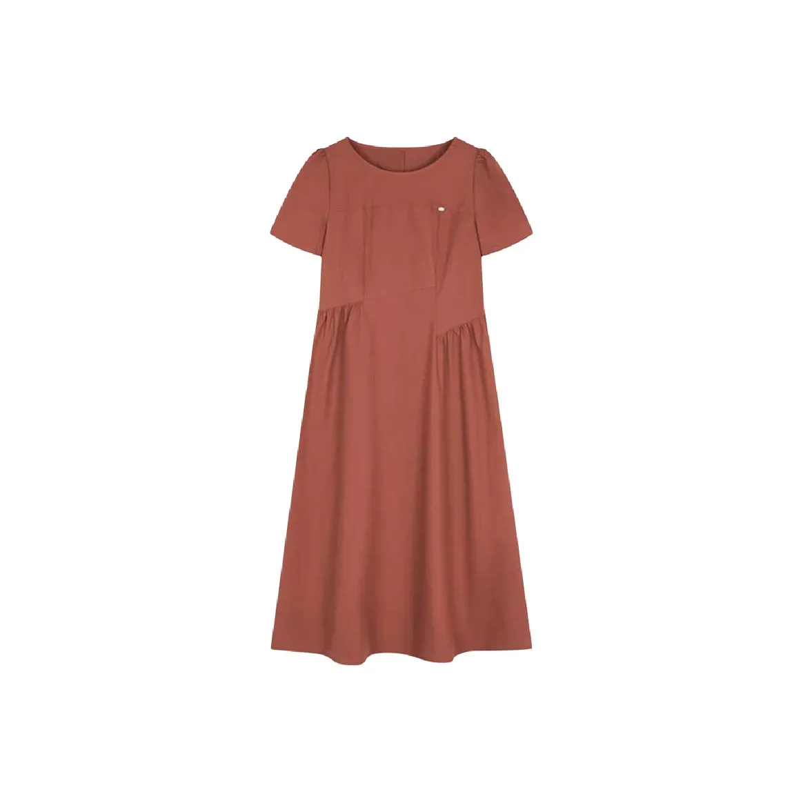 Mo Han Yi Mei Короткий рукав Платье Женское Оранжевое Красное