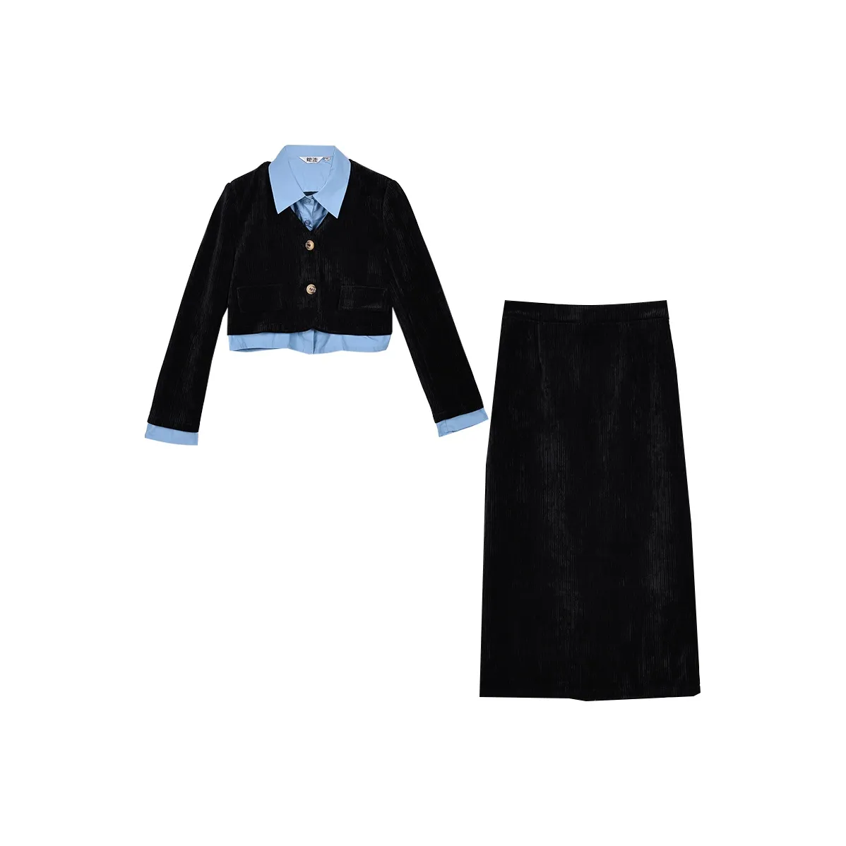 TOUCH Комплект с юбкой Женские Upper Черный Синий Lower Черный