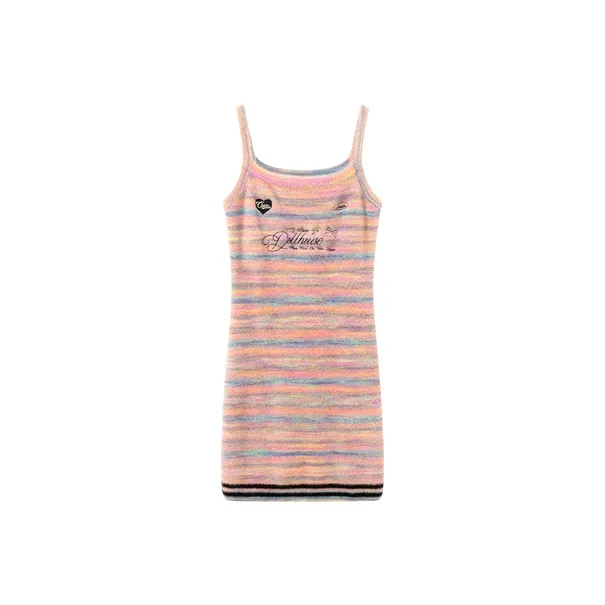 CHUU Крутный Платье Женское Розовые Полосы