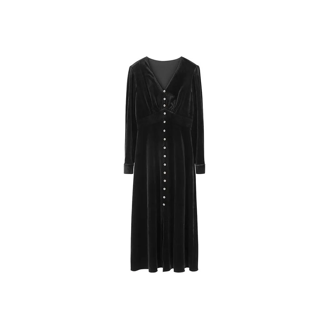 NINE WEST Long Sleeved Dress Women's Black