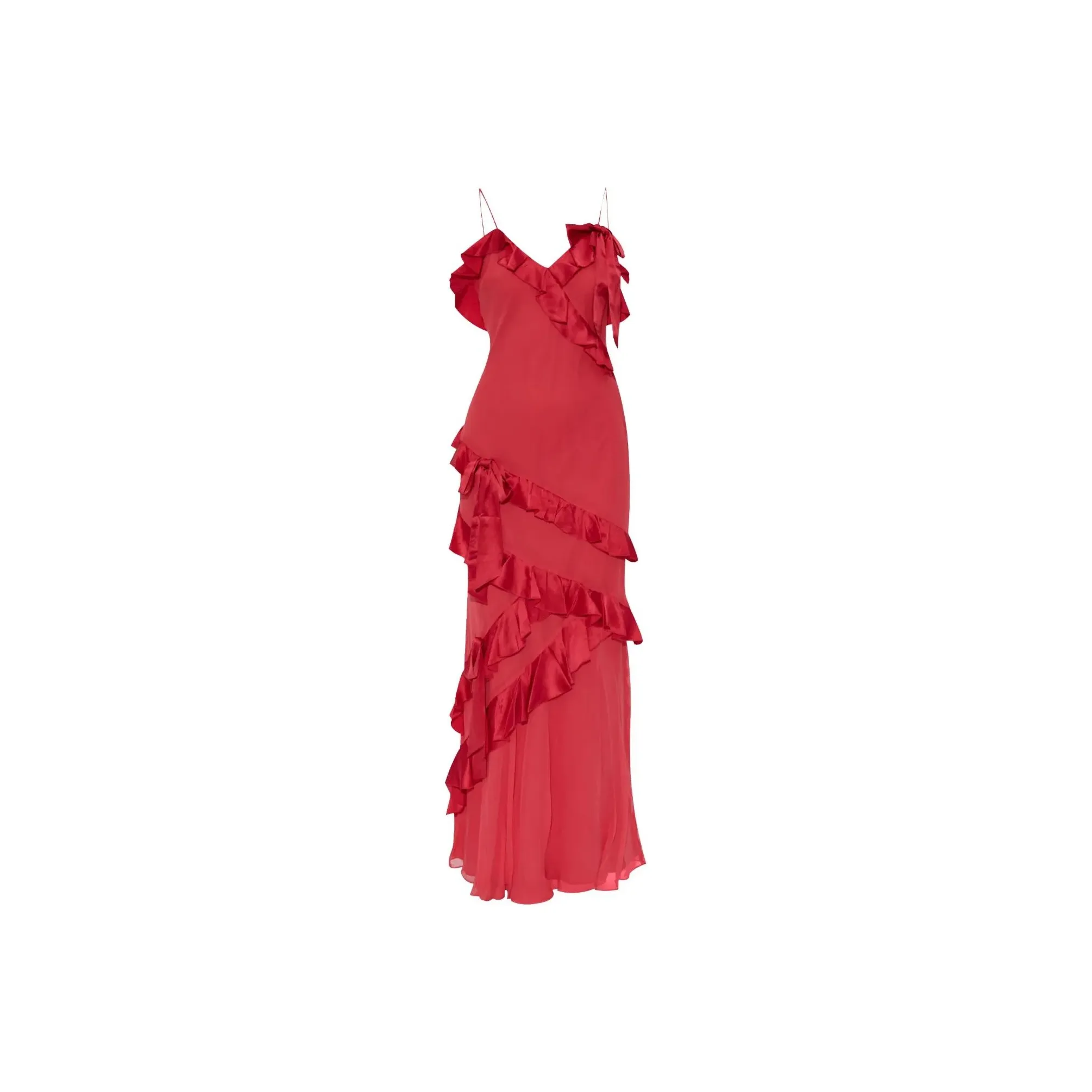 LOVESHACKFANCY Ruffle Cascade Maxi Dress