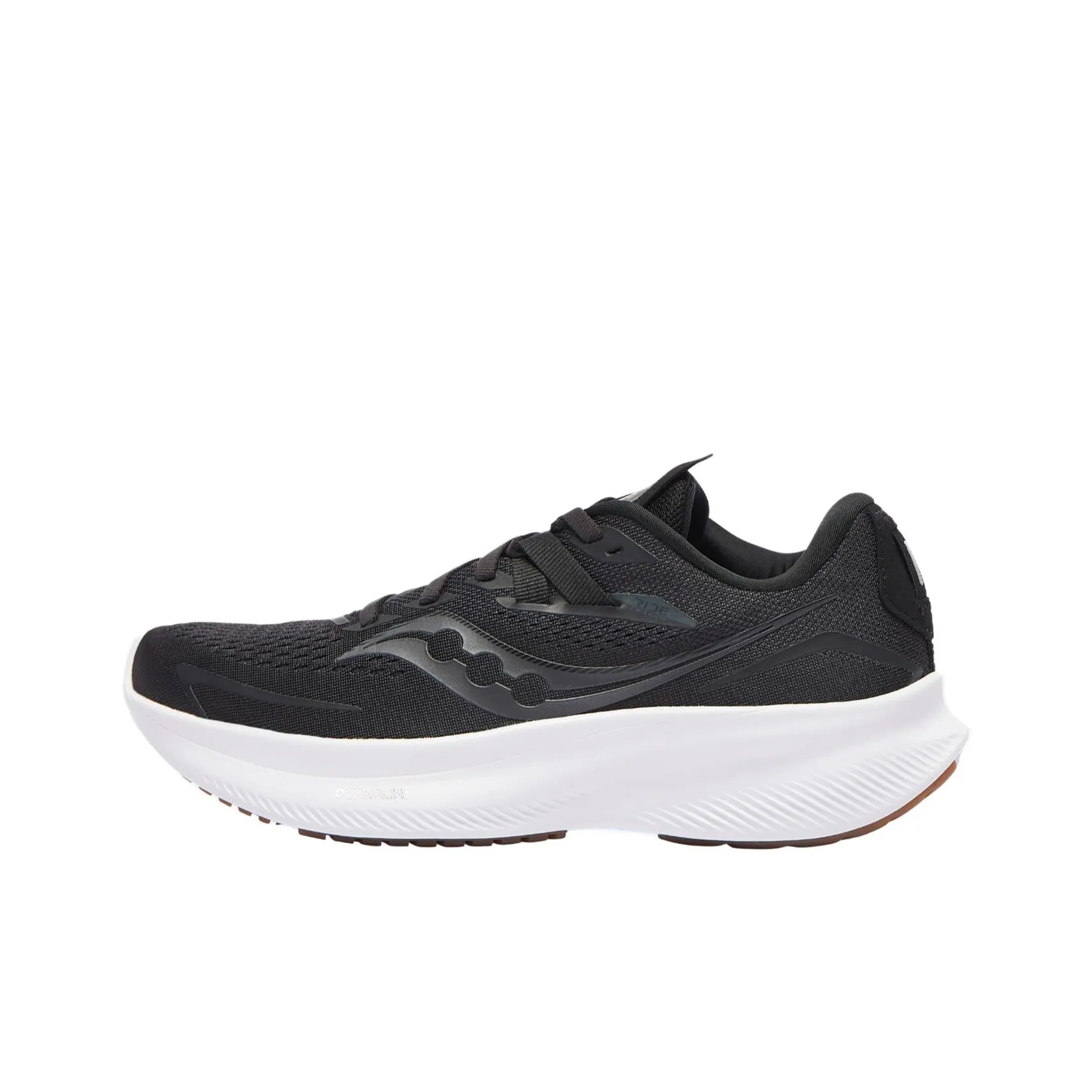 Saucony Ride 15 Shock Absorbers Slip Resistant Low Top Running Shoes Women's Black