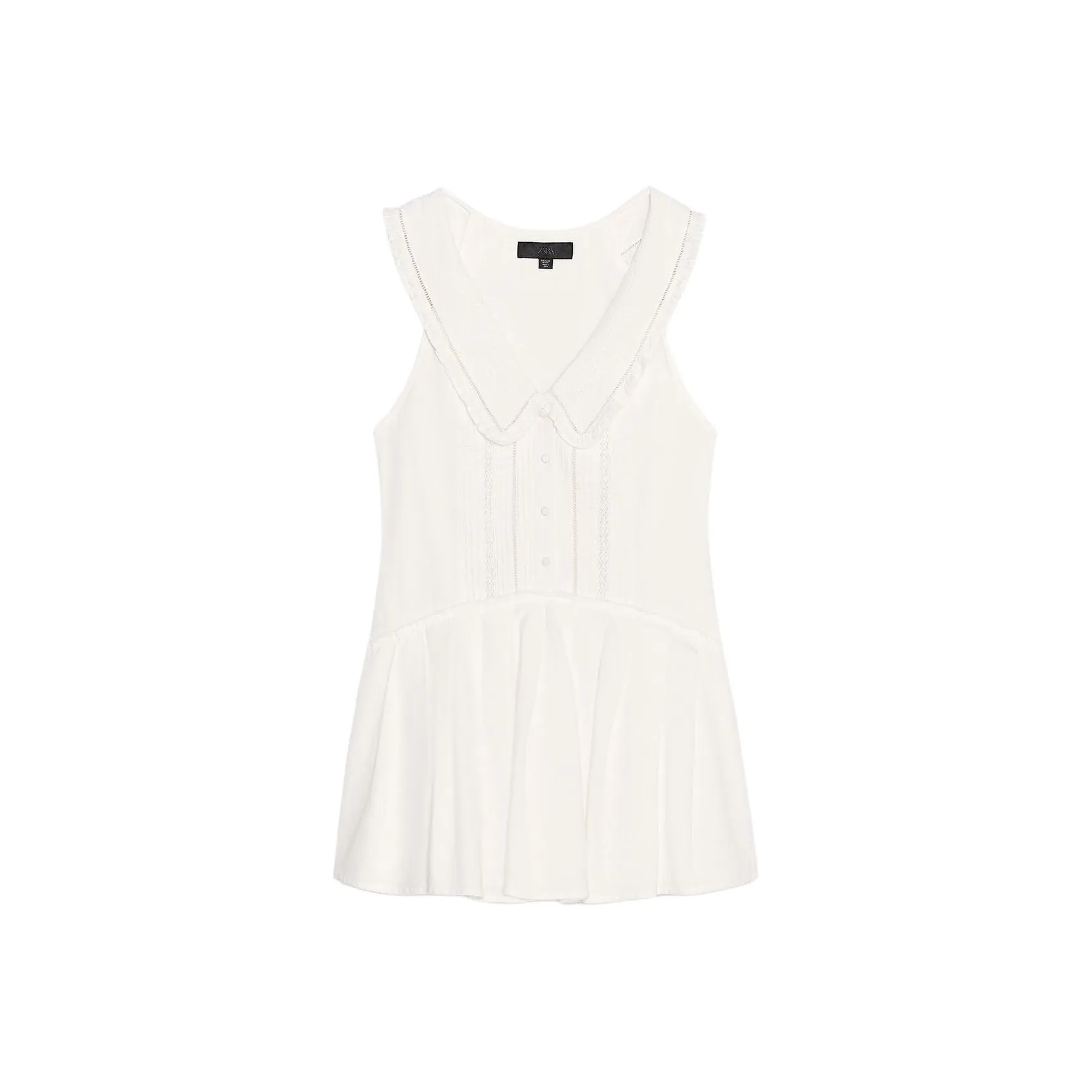 ZARA Sleeveless Dress Women's Frosted White
