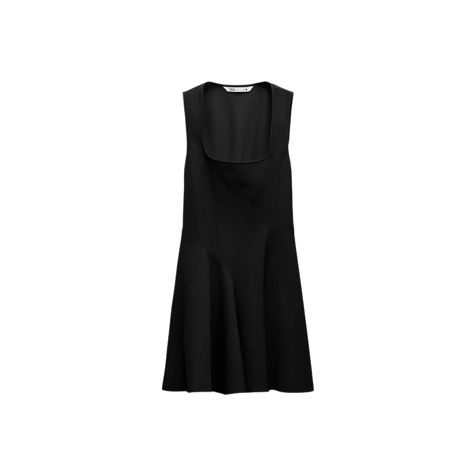 ZARA Без рукавов Платье Женское Черное