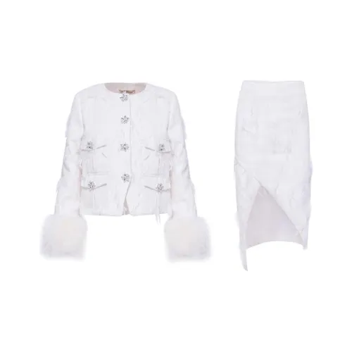MIMI PLANGE Pearl White Женские Комплекты с юбкой
