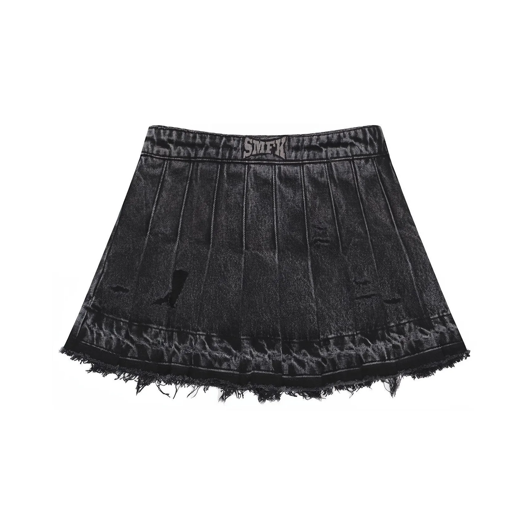 SMFK Джинсовые короткие юбки Женские Деним Черный