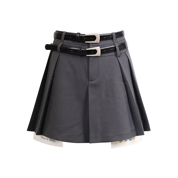 Valeria Obbaco Повседневные короткие юбки Женские Серый