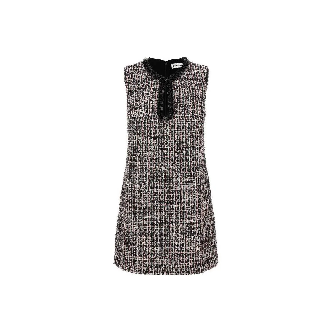 Self portrait Boucle Embellished Mini Dress