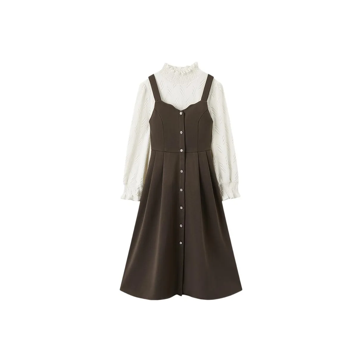 EICHITOO Комплект с юбкой Женские Темно-коричневый Комбинированный