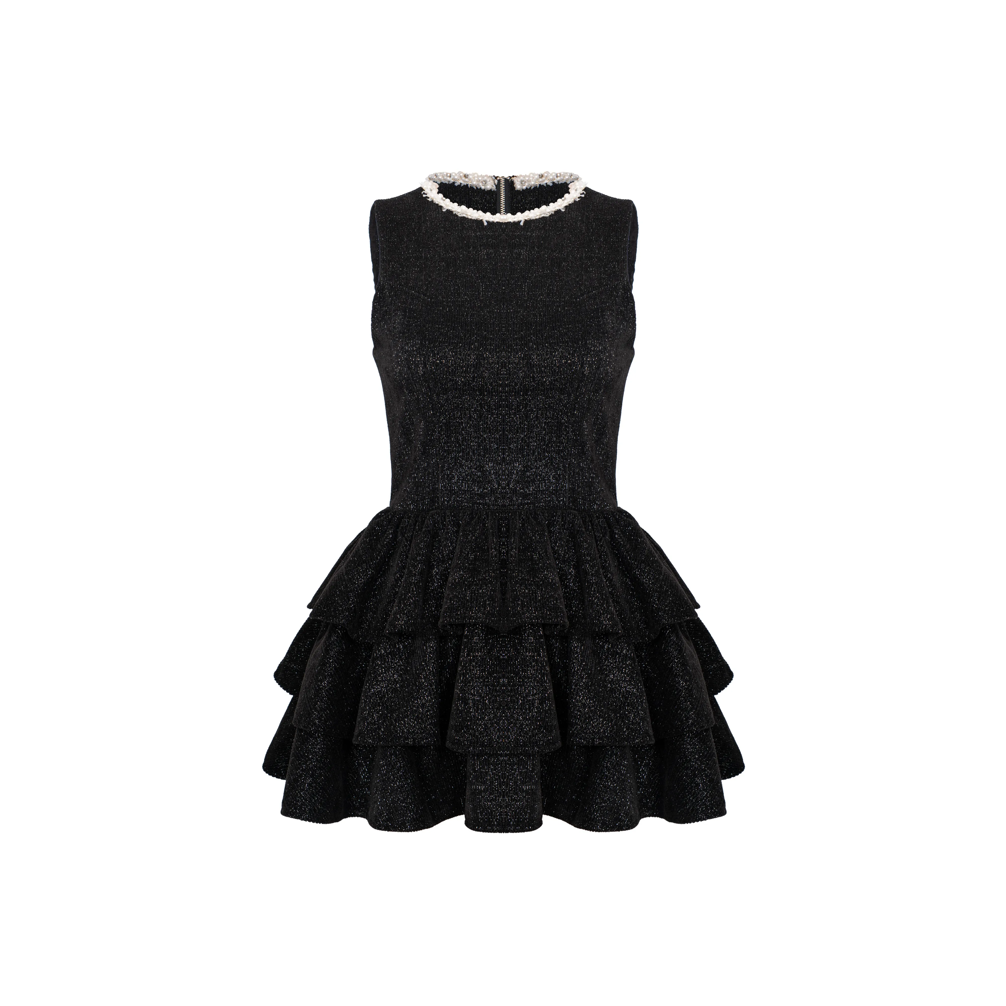 IQC Без рукавов Платье Женское Черное