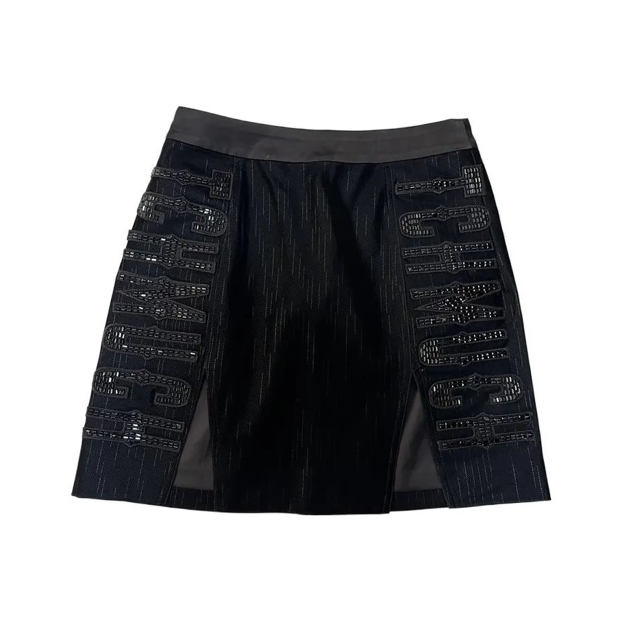 TCH Черная основа с золотым логотипом Унисекс Повседневные короткие юбки