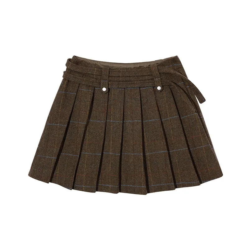 Ouyang Повседневные короткие юбки Женские Коричневый