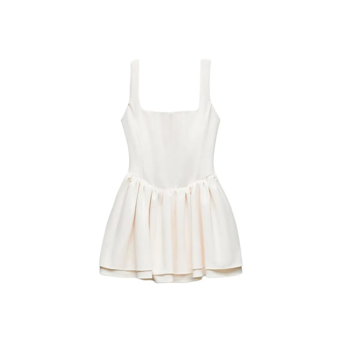 ZARA Юбка Платье Женское Морозно-Белый