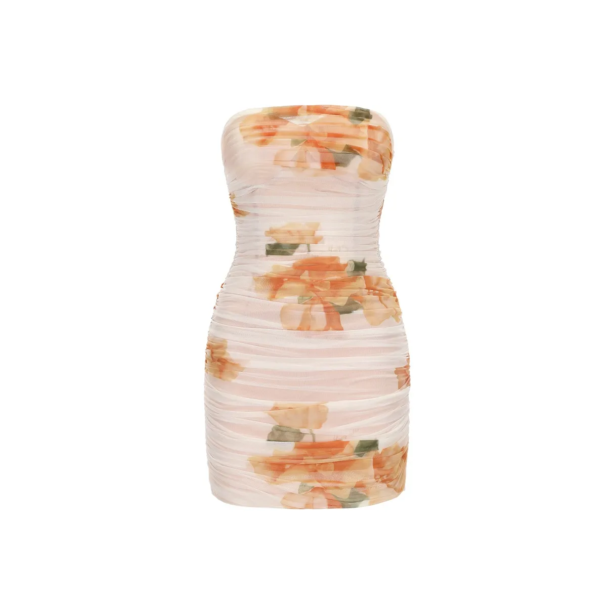 NANA JACQUELINE Без рукавов Платье Женское Белое Основа Желтый Цветочный