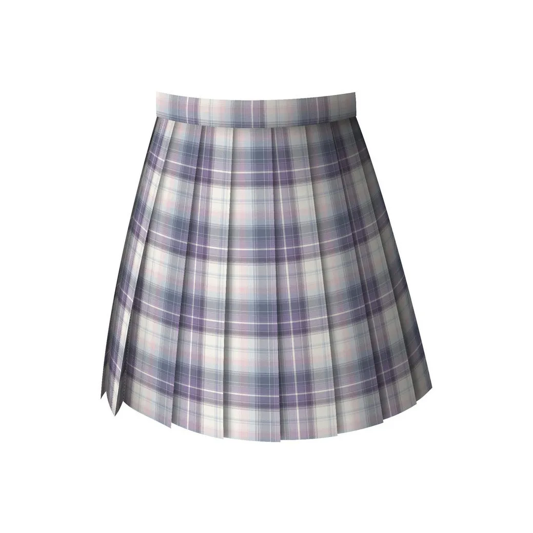 SHENBEI JK Повседневные короткие юбки Женские Светло-розовый синий