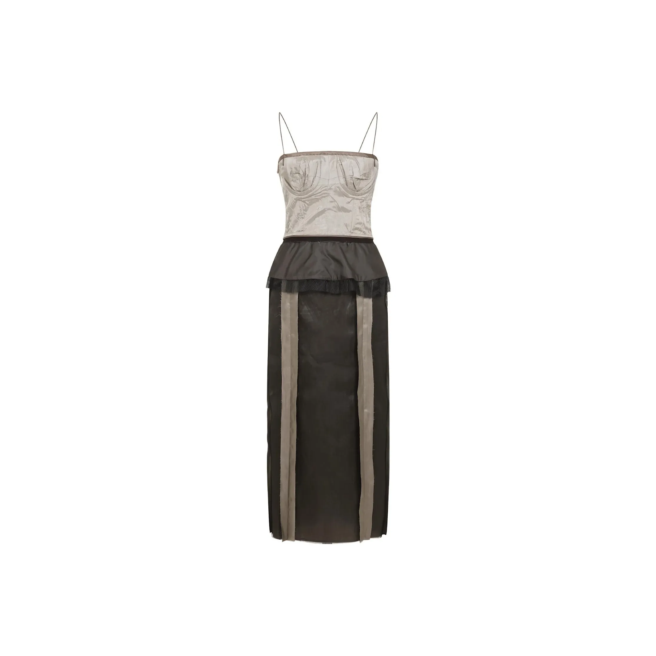 Maison Margiela Peplum Waist Midi Dress
