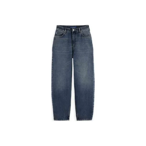 Scotch&Soda Мытый серый Синий Женские джинсы