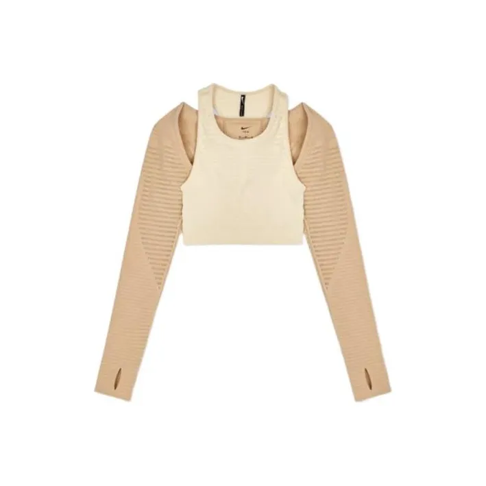 Nike X Mmw Women's Nrg Dri Fit Bra Beige