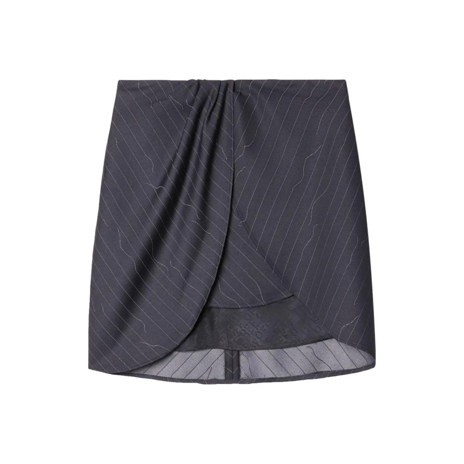 OFF WHITE Pinstriped High Waisted Mini Skirt