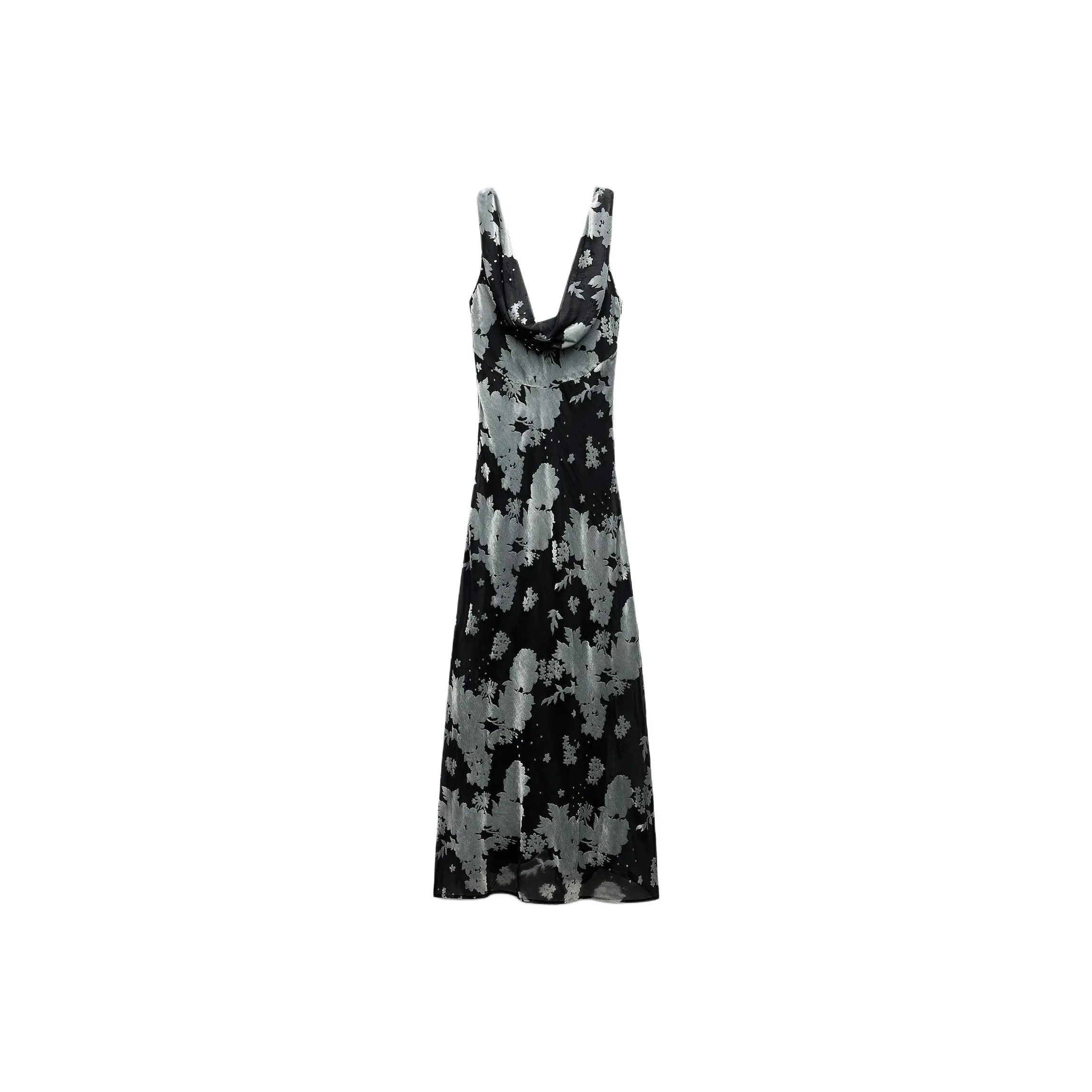 ZARA Sleeveless Dress Women's Blue/Black