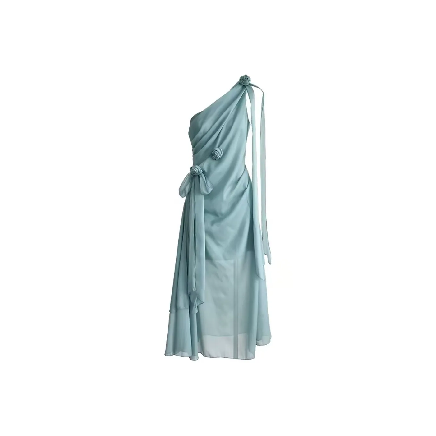 VKXOW Без рукавов Платье Женское Светло-Синий