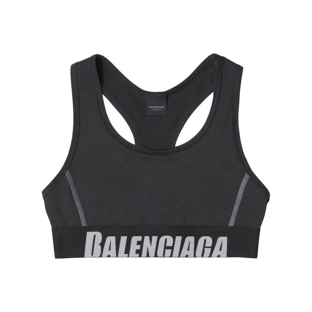 Balenciaga Logo Detailed Sporty Bra