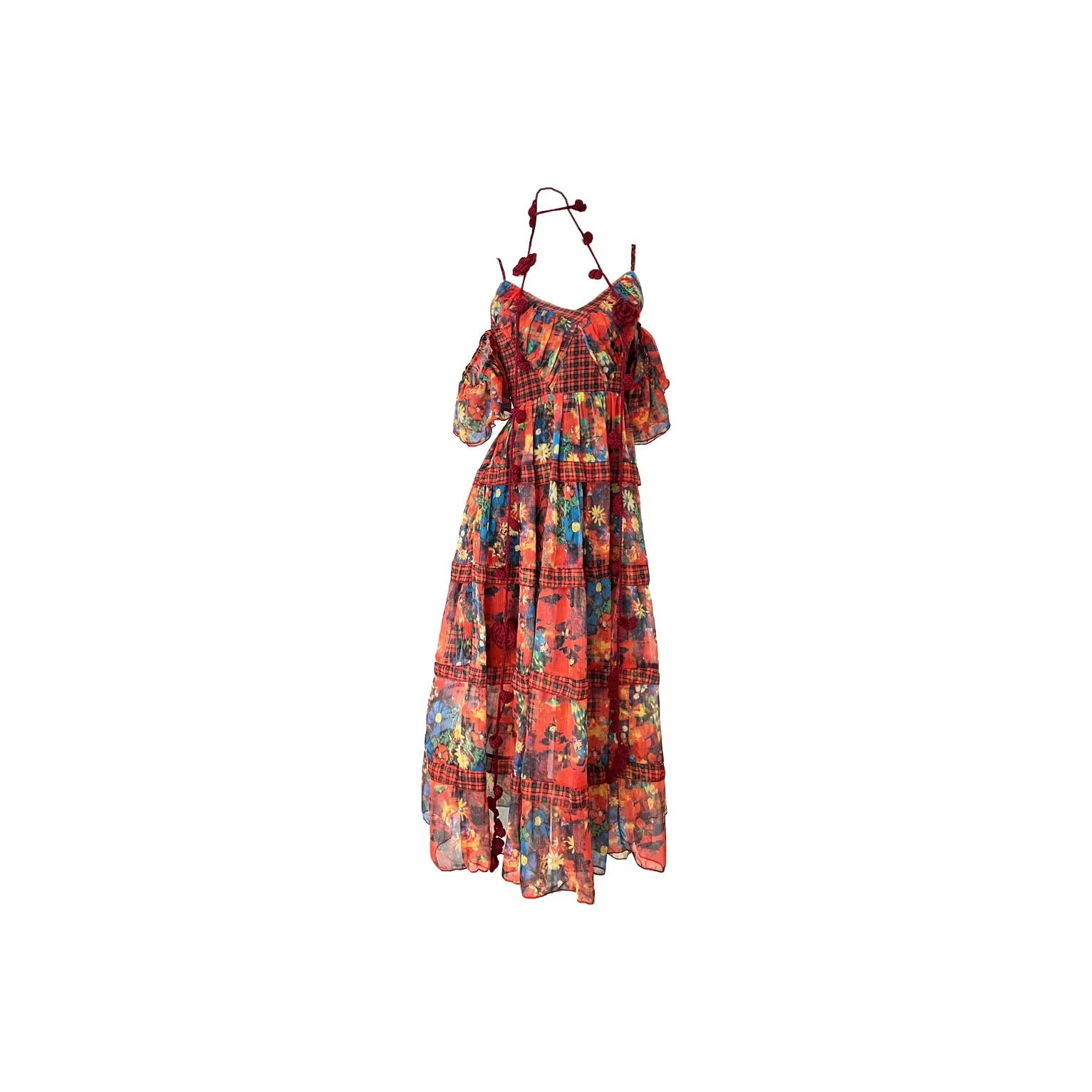 TENNE GIRL Slip Dress Women's Red