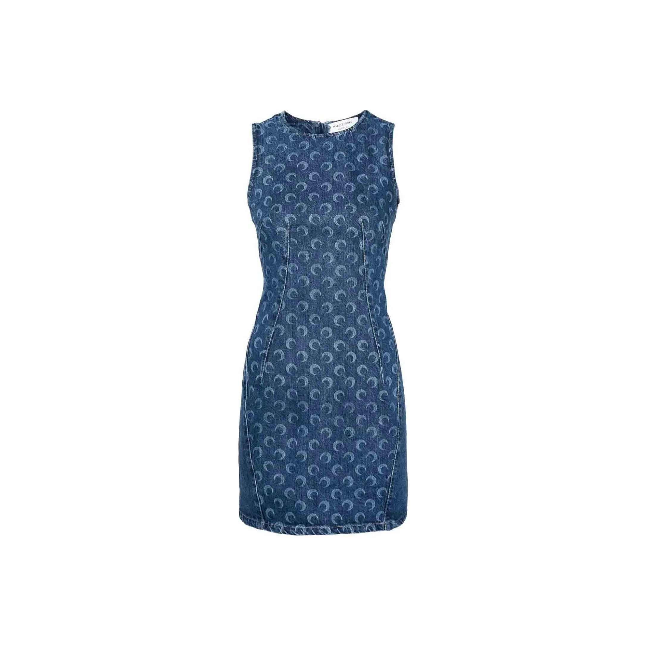 Marine Serre Moon Printed Denim Mini Dress
